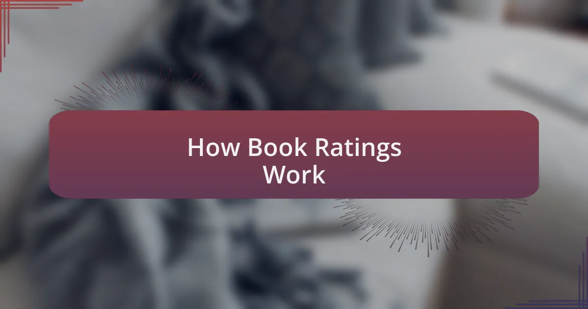 How Book Ratings Work