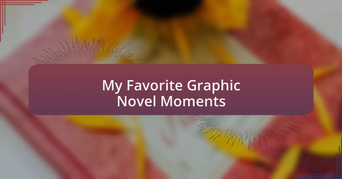 My Favorite Graphic Novel Moments