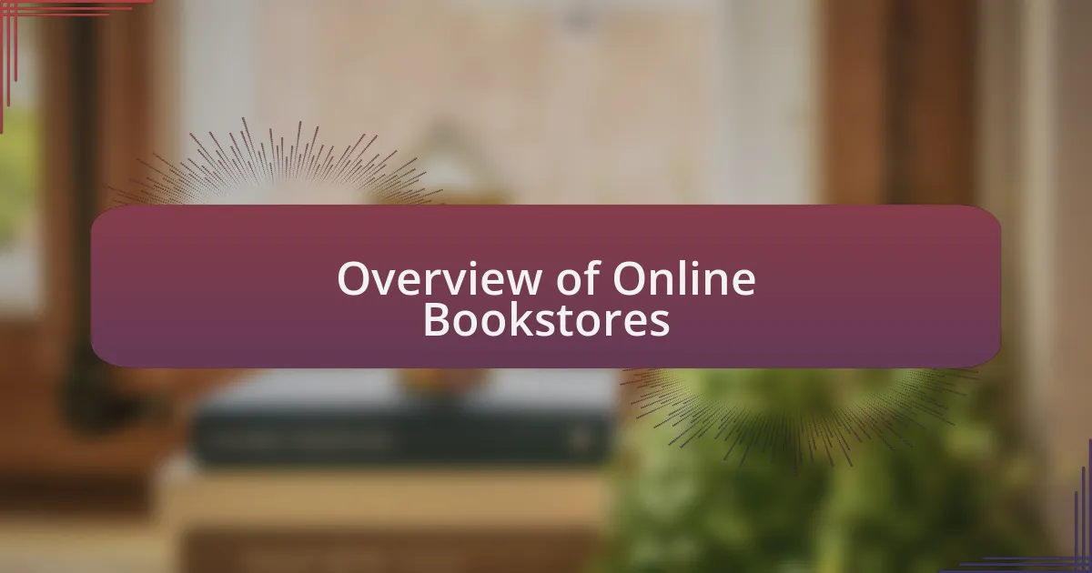 Overview of Online Bookstores