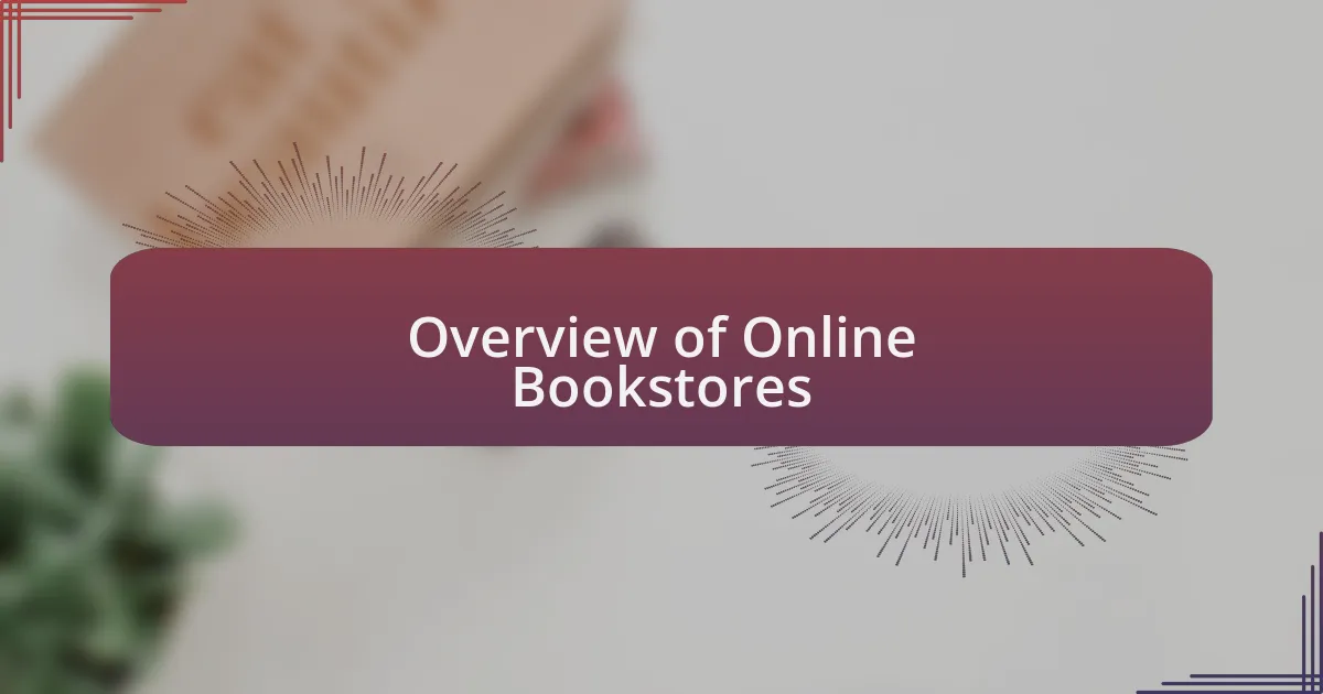 Overview of Online Bookstores