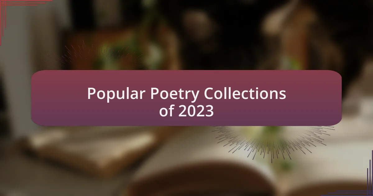 Popular Poetry Collections of 2023