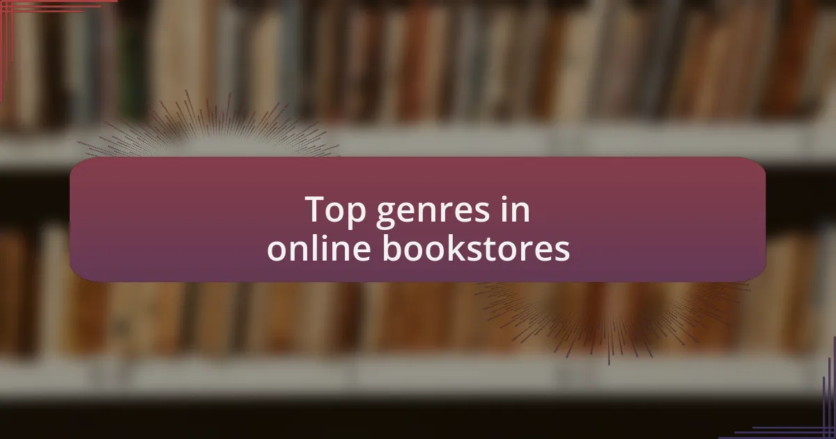 Top genres in online bookstores