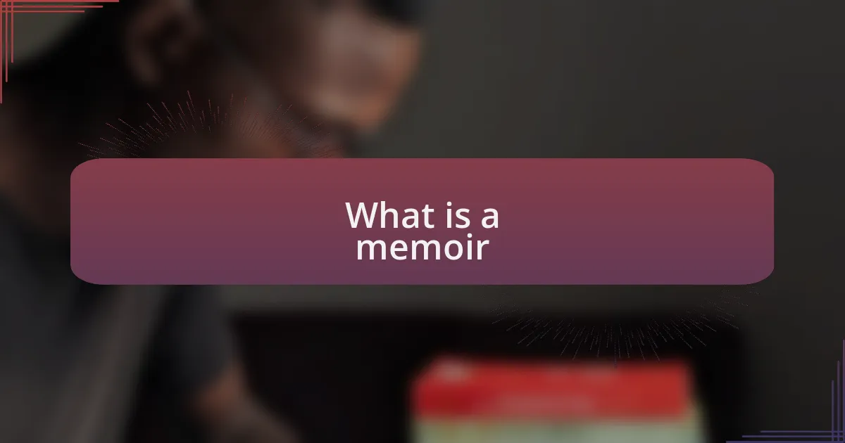 What is a memoir